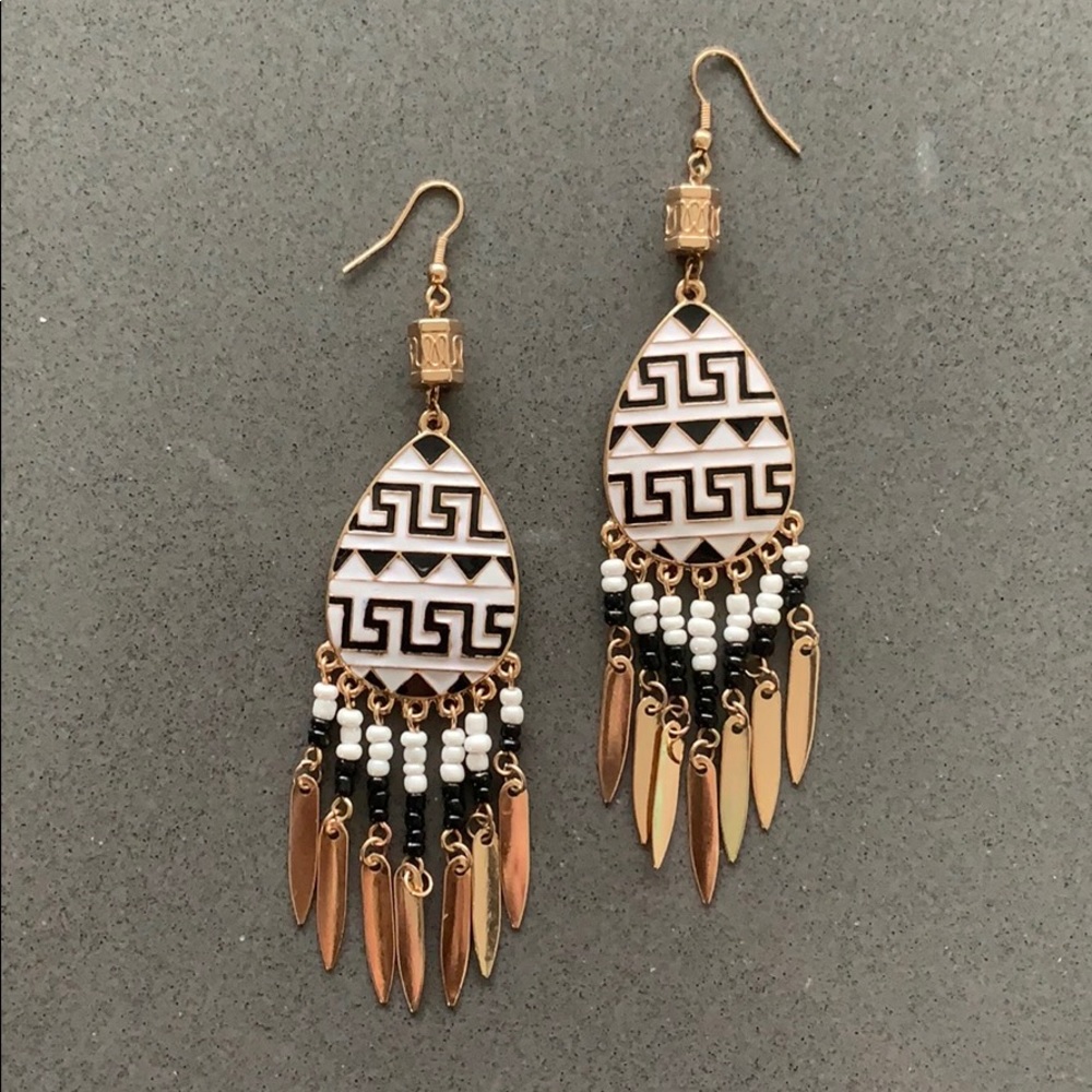 Dangle earrings.